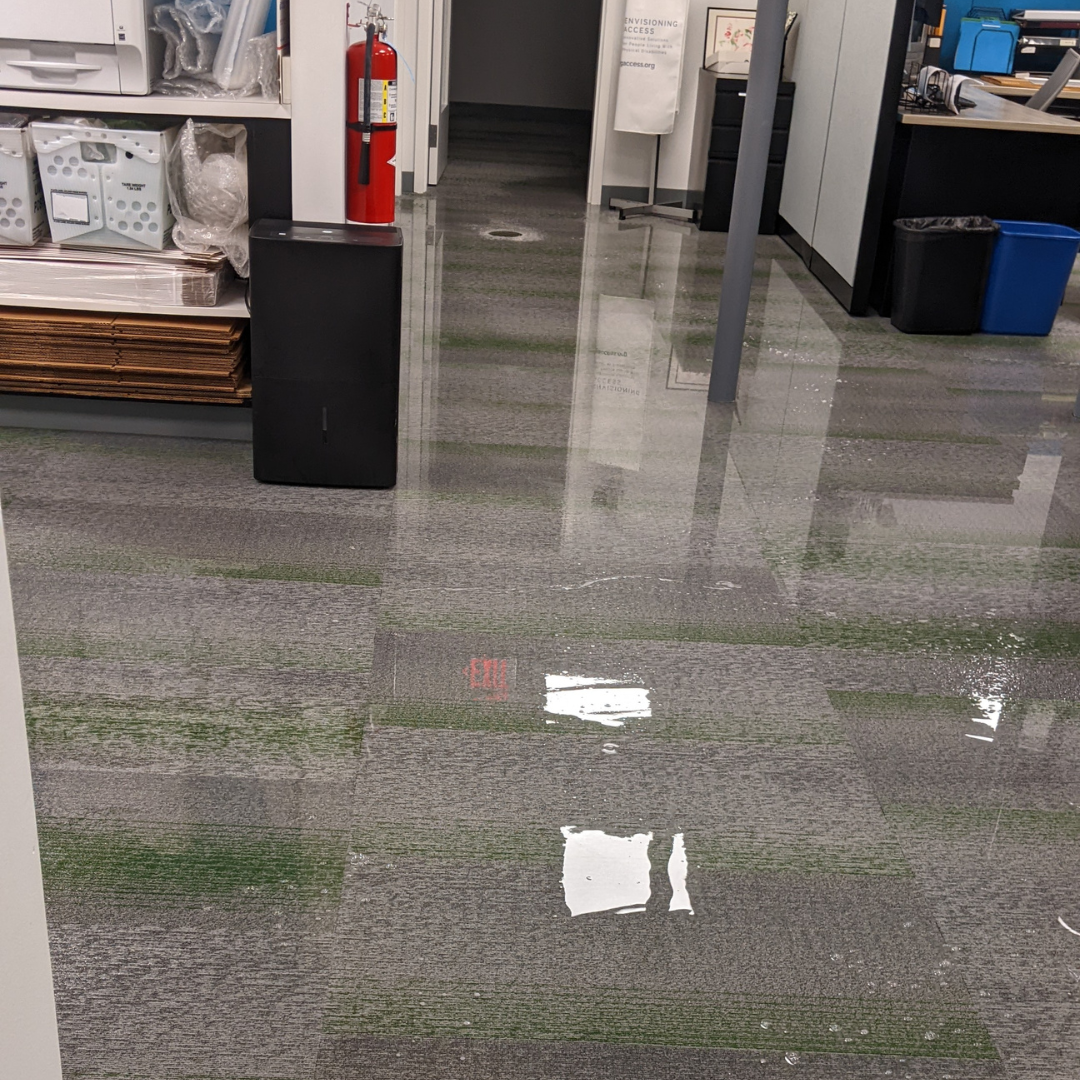 Flooded office